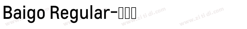 Baigo Regular字体转换